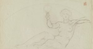 (Rotonda del Capitolio del Estado de Iowa) (Arte, estudio para panel) de Kenyon Cox