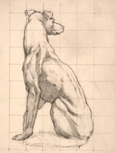 (Rotonda del Capitolio del Estado de Iowa) (Caza, estudio para el panel) de Kenyon Cox