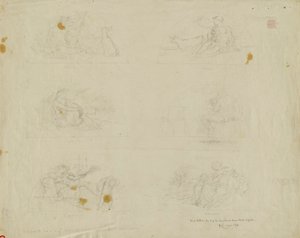 (Rotonda del Capitolio del Estado de Iowa) (estudio para Six Lunettes)