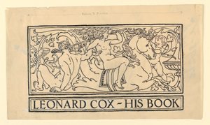 Exlibris para Leonard Cox de Kenyon Cox