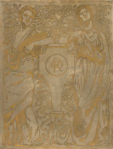 Portada de "La beata Damozel" de Dante Gabriel Rossetti (1828-82), publicada en 1886 de Kenyon Cox