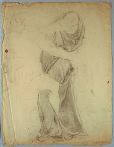 Estudio de drapeado para "Jacob luchando con el ángel" de Kenyon Cox