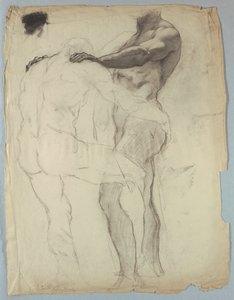 Estudio de Figura para "Jacob Luchando con el Ángel" de Kenyon Cox