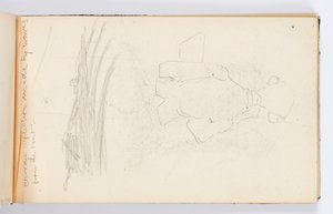 Página de cuaderno de bocetos: Artista desde atrás de Kenyon Cox