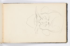 Página de cuaderno de bocetos: Caricatura de Kenyon Cox