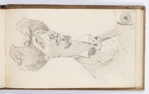 Página de cuaderno de bocetos: Caricatura de Carolus-Duran