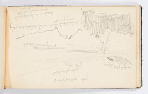 Página de cuaderno de bocetos: paisaje de Kenyon Cox