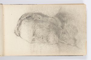 Página de cuaderno de bocetos: Retrato de hombre con barba de Kenyon Cox
