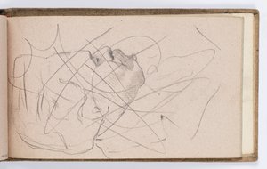 Página de cuaderno de bocetos: Retrato de un hombre de Kenyon Cox