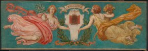 Estudio para el mural del Hotel Manhattan, "Peace and Plenty" (Paz y abundancia) de Kenyon Cox