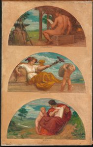 El progreso de la civilización: La forja, el comercio y la educación (estudio mural, Capitolio del Estado, Des Moines, Iowa) de Kenyon Cox