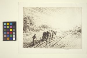 Arado temprano (primavera) (grabado) de Kerr Eby