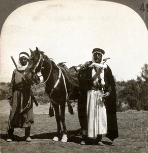 Un jeque y su guardaespaldas, Siria, 1900s