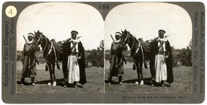 Un jeque y su guardaespaldas, Siria, 1900s de Keystone View Company