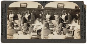 "Una clase de aritmética, Tuskegee, Alabama",c. 1900 (foto) de Keystone View Company