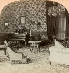 Salón de la Presidencia, cuartel general de Lord Roberts, Bloemfontein, Sudáfrica, 1900 de Keystone View Company