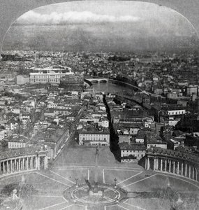 Roma, la Ciudad Eterna, desde el balcón de San Pedro, Italia, 1904 de Keystone View Company