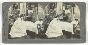 La Cuna Vacía. Estamos más cerca de la otra orilla desde que el bebé murió, 1899 de Keystone View Company
