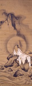 Kannon (Avalokitesvara) en túnicas blancas de Kichizan Mincho