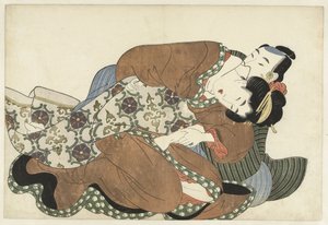 pareja haciendo el amor de Kikugawa Eizan (attributed to)