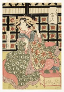 Cortesanas del burdel Ogiya, c.1810-15 de Kikukawa Eizan