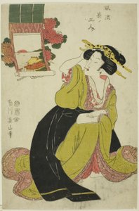 Tamatsushima, de la serie "Tres jóvenes de moda (Furyu waka no sannin)" de Kikukawa Eizan