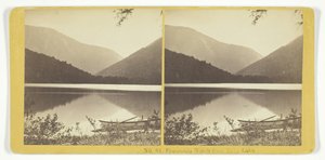 Franconia Notch desde Echo Lake, 1855-75 de Kilburn Brothers, BW Kilburn
