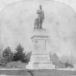 Estatua de Daniel Webster, Central Park, Nueva York, EE.UU., finales del siglo XIX o principios del siglo XX