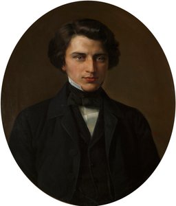 Retrato del poeta Vladimir Zhemchuzhnikov, 1830-1884 de Kirill Antonovich Gorbunov