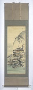 Literatos en un paisaje de Kishi Ganku