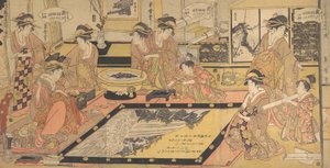 Una imagen votiva para ser donada al Kannon de Asakusa, ca. 1800 de Kitagawa Kikumaro