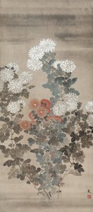 Crisantemos, mediados de 1600 de Kitagawa Sosetsu