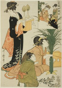 Acto IV, de Tesoro de los Retenedores Leales de Kitagawa Utamaro