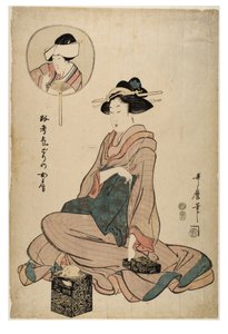 Actor Segawa Roko en el papel de una esposa de Kitagawa Utamaro