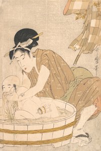 Hora del baño Gyozui de Kitagawa Utamaro