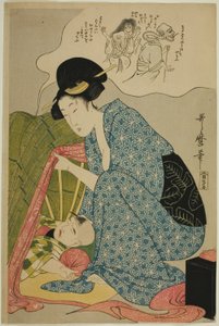 Pesadilla infantil de fantasmas de Kitagawa Utamaro