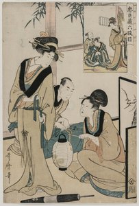 Chushingura: Acto VI de El Almacén de la Lealtad, finales de la década de 1790 de Kitagawa Utamaro
