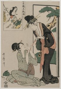 Chushingura: Acto V del Almacén de la Lealtad, finales de la década de 1790 de Kitagawa Utamaro