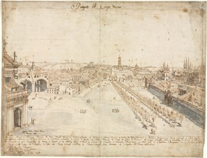 Dieciocho vistas de Roma: El Campo Vaccino (El Foro Romano) de Kitagawa Utamaro