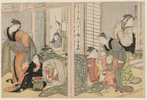 Placeres elegantes de las cuatro estaciones, c. 1782 de Kitagawa Utamaro