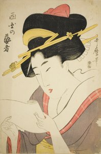 Geisha del Distrito Oeste de Kitagawa Utamaro