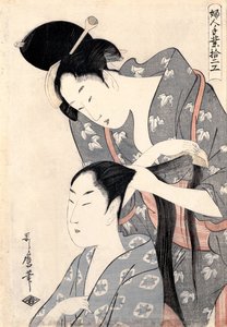 Peluquero Kamiyui, c. 1798 de Kitagawa Utamaro