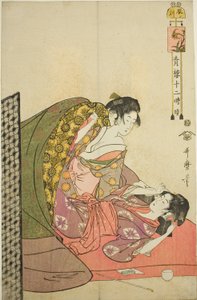 Hora del dragón (Tatsu no koku), de la serie "Doce horas en Yoshiwara (Seiro juni toki tsuzuki)"