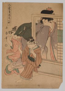 Kiyomizu Komachi de la serie Pequeñas plántulas: Siete Komachi de Kitagawa Utamaro