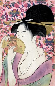 Kushi (Peine) por Utamaro Kitagawa de Kitagawa Utamaro