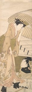 Embarcadero en la Nieve Yuki no sanbashi de Kitagawa Utamaro