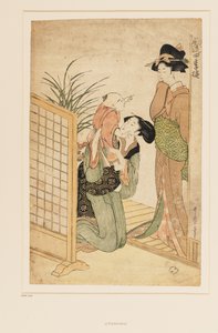 Madre, niño y enfermera, c.1790 (xilografía nishiki-e) de Kitagawa Utamaro