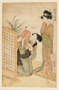 Madre, niño y niñera de Kitagawa Utamaro