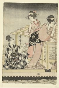 Pesca nocturna de Kitagawa Utamaro