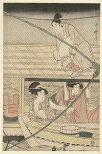 Pesca nocturna de Kitagawa Utamaro